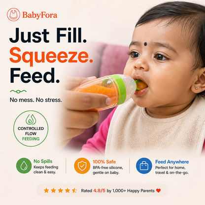 BabyFora Mess-Free Silicone Baby Feeder Bottle